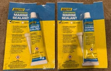 (2) SeaChoice Elastomeric Marine Sealant 3 oz White Use Above or Below Waterline