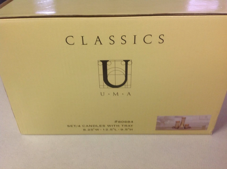  Juego Clásicos UMA. 4 velas con bandeja (NUEVO EN CAJA) Foto 3 de 3