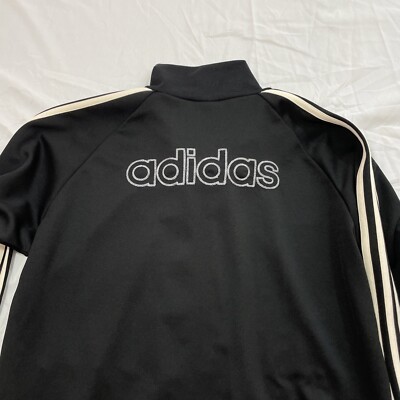 Adidas Track Full Zip Jacket Large Stitch Back Logo Size Medium