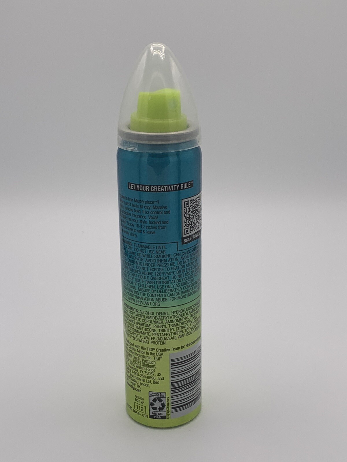 TIGI Bed Head Masterpiece Shiny Hairspray for Strong Hold Travel Size 2.4 oz