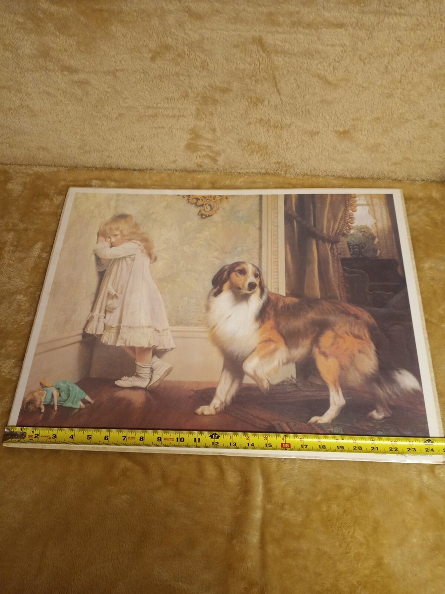 Charles Burton Barber print 'Special Pleader' Little Girl & Collie