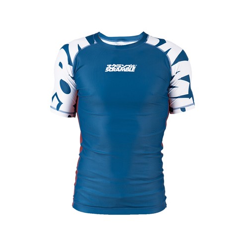 Rashguard à manches courtes en Polyester et Spandex, chemisiers de sport à Compression par