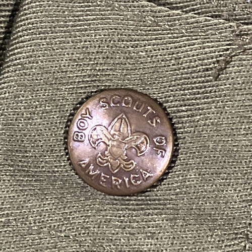 Pantaloncini Vintage Boy Scouts of America BSA Twill Uomo 42 Chiusura a Scatto Verde Casual - Foto 4 di 11