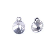100PCS Tibetan Silver 8mm Rivoli Plain Round Settings Charms FC13881