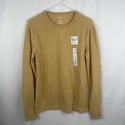 Sonoma Men's The SuperSoft Thermal Crewneck Long Sleeve Gold