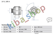 ALTERNATOR 14V 180A FITS AUDI A4 B8 A6 ALLROAD C6 A6 C6 Q7 27D/30D 0504-0815