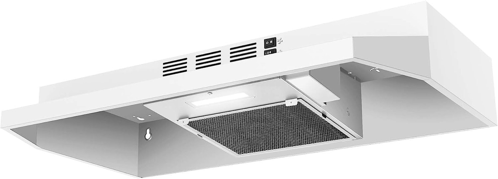 30 Inch Under Cabinet Range Hood - Stainless Steel, Convertible Ducted/Ductless,