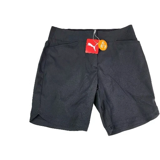 Puma Golf Shorts Donna Small Pounce Bermuda Way 1 Elasticizzato UPF50+ Nuovo Nero