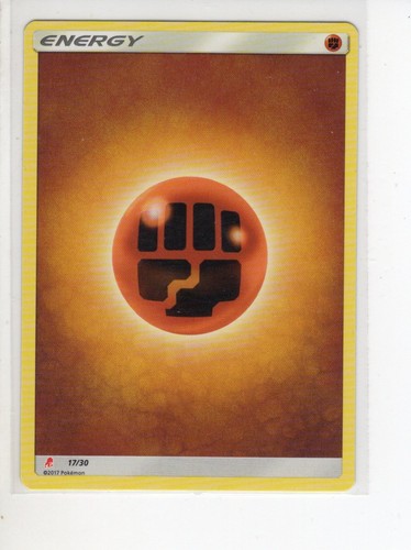 FIGHTING ENERGY SUN & MOON SET POKEMON CARD 17/30 NM/M