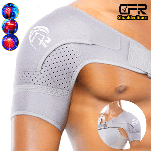 Schulterbandage Unterstützung Rotatorenmanschette Schmerzen verstellbar Gürtel Ärmel Verstauchungen Fitnessstudios - Bild 3 von 16
