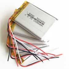 5 pcs 3.7V 503450 1000mAh 3 wires Lipo Polymer Rechargeable Battery For GPS DVD
