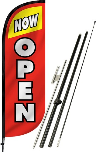 Feather Flag Set 5ft Tall Advertising Banner Flag with Pole Kit And ...