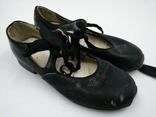 Vintage Ace Tap Shoes Little Kid Shoes Leather Size 10.5 Ballet Tap Dancing VTG