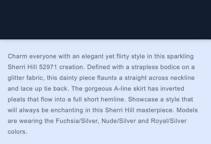 Sherri Hill Dress  ®  (Size 4) (BRAND NEW) - Image 4 of 4