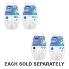 Chicco Perfect5 Anti Colic SIlicon Teat 2 Piece Symmetrical Flattened Shape