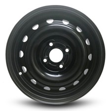New 14x5.5 Inch Wheel For Chevy Aveo 05-11 Black Painted Steel Rim