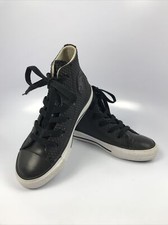 Converse Chuck Taylor All Star High Top Sneakers Black Rubber Studded Kids 12