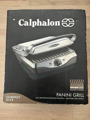 NEW Calphalon Nonstick Electric Panini Grill Compact Size NIB