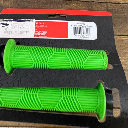 Redline BMX Grips Green Hex Pro End Plugs Hexpro NOS 00s RL Expert Proline A3 - Picture 8 of 9