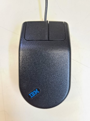 Vintage IBM 2-Button Black PS/2 Mini Mouse 95F5443 *READ* TESTED - Picture 2 of 9