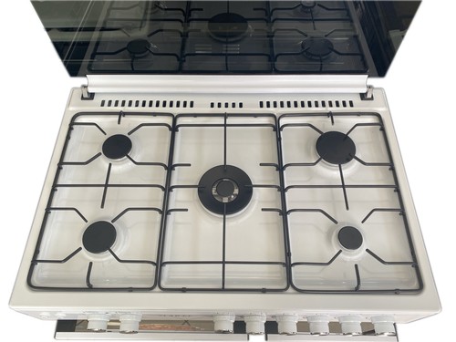 Cucina da 90x60 BIANCA LAR.EL forno ELETTRICO con vano porta bombola 5 fuochi - Foto 2 di 5