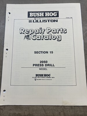 Bush Hog 2050 Press Drill Repair Parts Catalog, Section 15