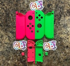 Genuine Nintendo Switch Joycon Housing Shells Neon Pink L  Neon Green R OEM