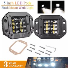 5 Flush Mount Led Work Light Offroad Bumper Reverse Pods Driving Fog Lamp 4-row 5 Flush Mount Led Work Light Offroad Bumper Reverse Pods Driving Fog Lamp 4-row