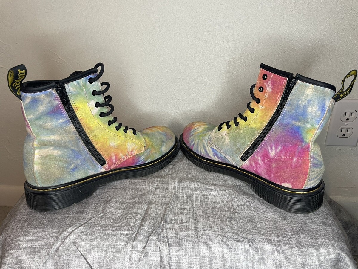 Dr Martens Boots Womens Size 5 M Soft Suede Tie Dye Missing  display picture 3