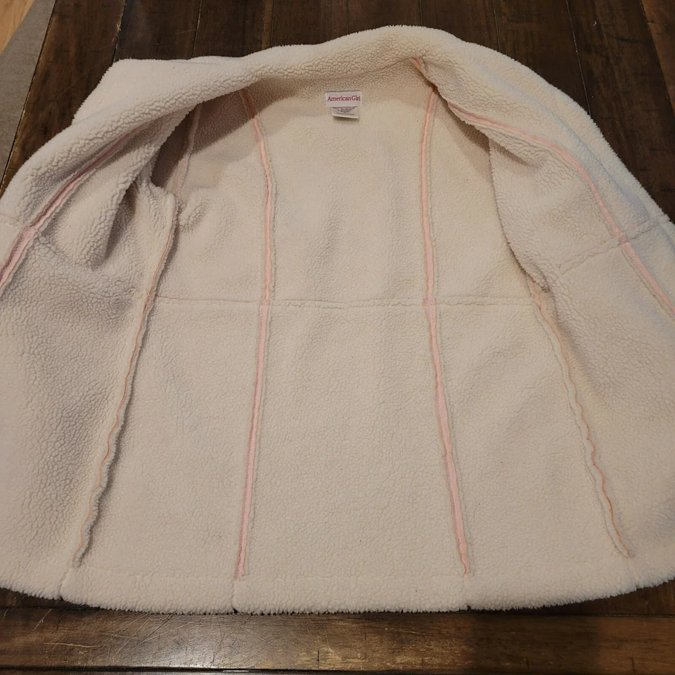 Chaqueta forrada Sherpa rosa American Girl para niñas talla 12 Foto 3 de 4