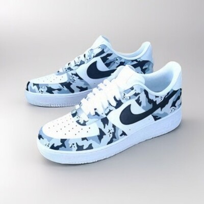 nike air force 1 blue camo