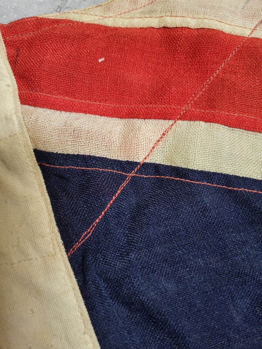 1890-1910 Antique Hand Sewn Union Jack Flag 52” X 26.5” , RARE JJ