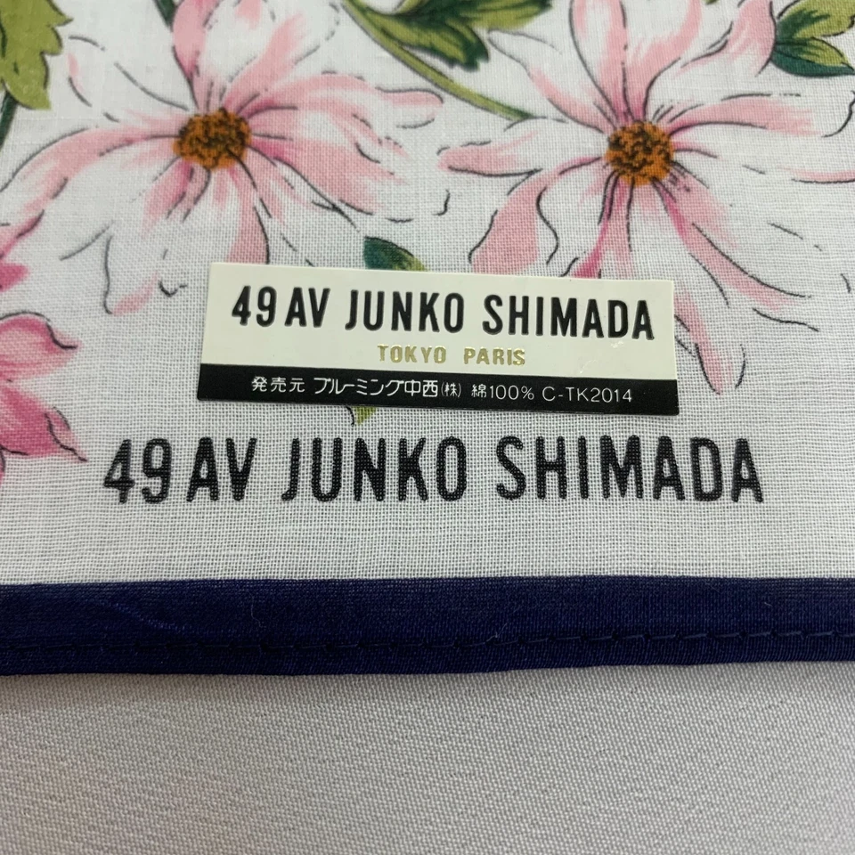 Pañuelo floral Junko Shimada vintage pañuelo de bolsillo cuadrado envolvente Foto 4 de 4