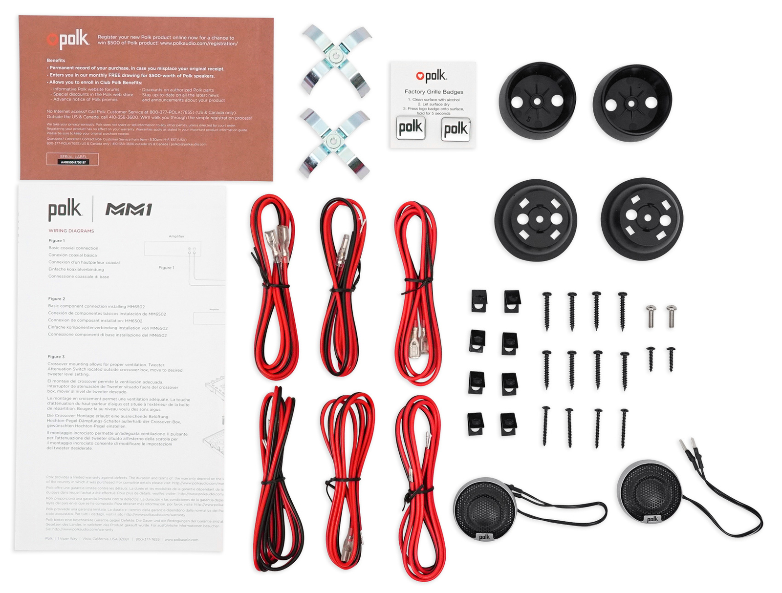 65 Компонентные колонки Polk Audio MM6502Bluetooth-контроллер для RZRUTVтележки