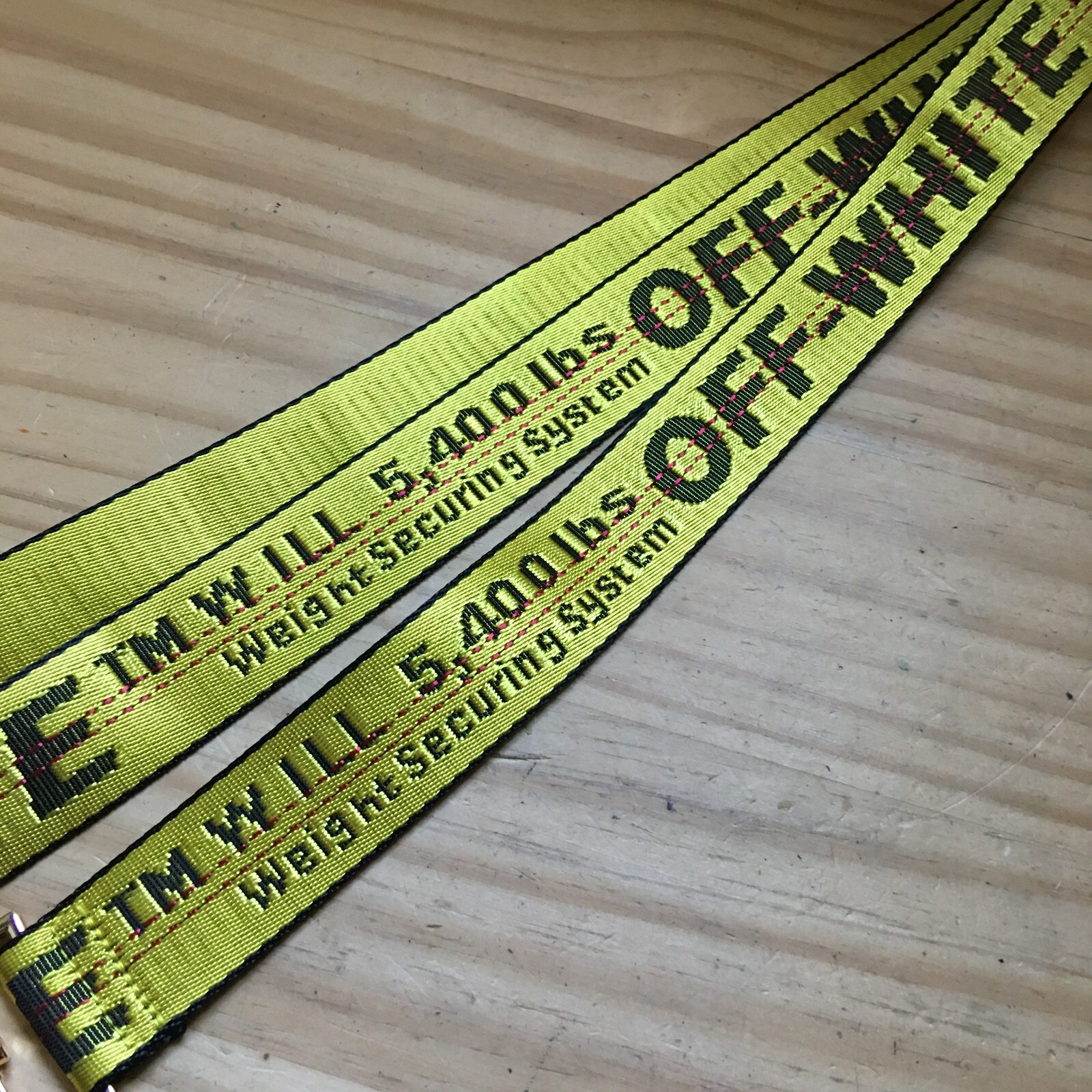OFF-WHITE Weight Securing System Yellow Web Logo … - image 1