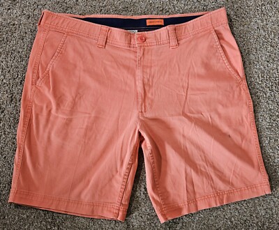 John's Bay Comfort Stretch Shorts, Men's Size 40 Orange Coral