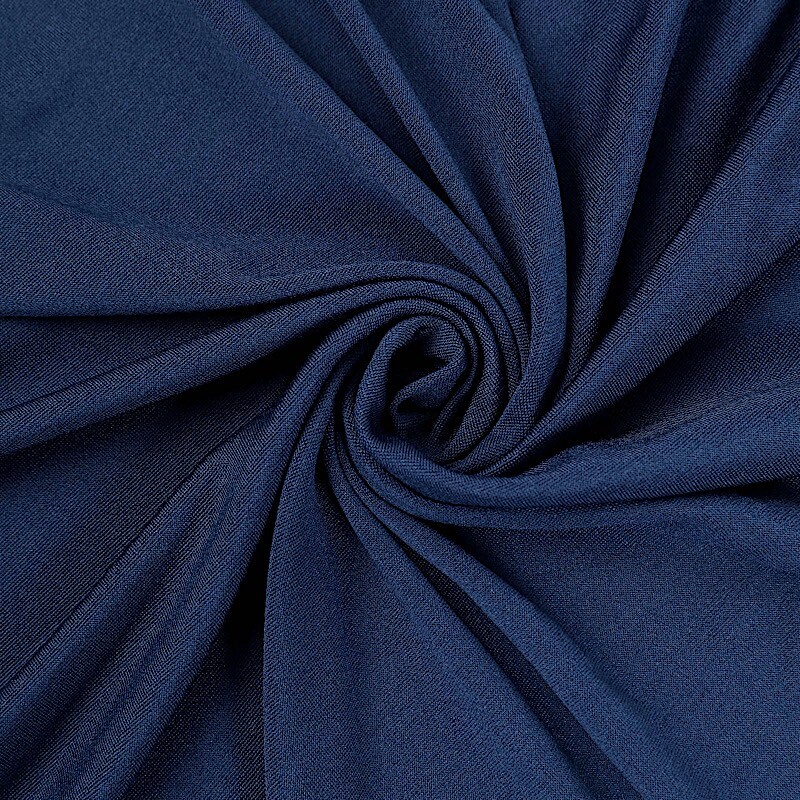 NAVY BLUE Cocktail TABLE COVER Natural Wavy Drapes SPANDEX TABLECLOTH Supplies