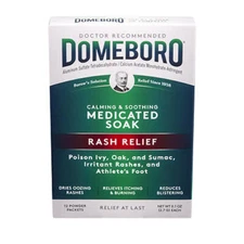 Calming And Soothing Rash Relief Medicated Soak Powder 12 Packets By Domeboro