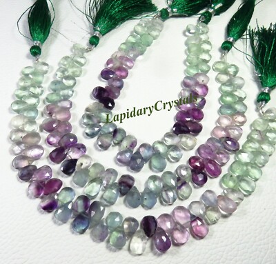 Collier Perles Saphir Naturel Multicolore – 18 Pouces, Pierres Facettées, Inde