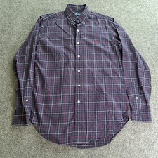 Polo Ralph Lauren Shirt Mens Size Small Purple Plaid Classic Fit Button Down