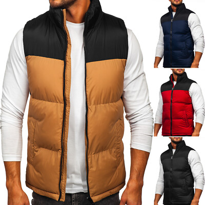 Weste Jacke Steppweste Bodywarmer Zip Ärmellos Sport Übergangs Herren BOLF Motiv