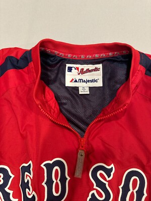 Majestic Red Boston Red Sox 1/4 Zip Jacket Adult X-Large | eBay