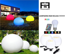 Lampada sfera luminosa per esterno IP65 da giardino luce a palla attacco LED E27