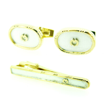 mila schon Neck Tie pin 2 item set Silver & Gold Hardware  display picture 1