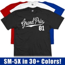 Grand Prix 81 T-Shirt | 1981 Pontiac Classic J SJ LJ  GP Coupe Jersey Script Tee
