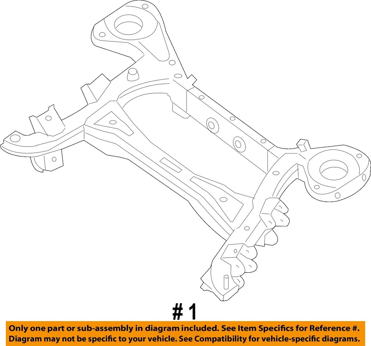 06-07 Nissan Pathfinder Rear Suspension CROSSMEMBER OEM 55400ZP40A