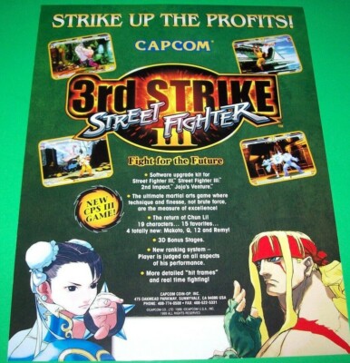 Street Fighter III 3rd Strike Arcade FLYER Original NOS Video Game