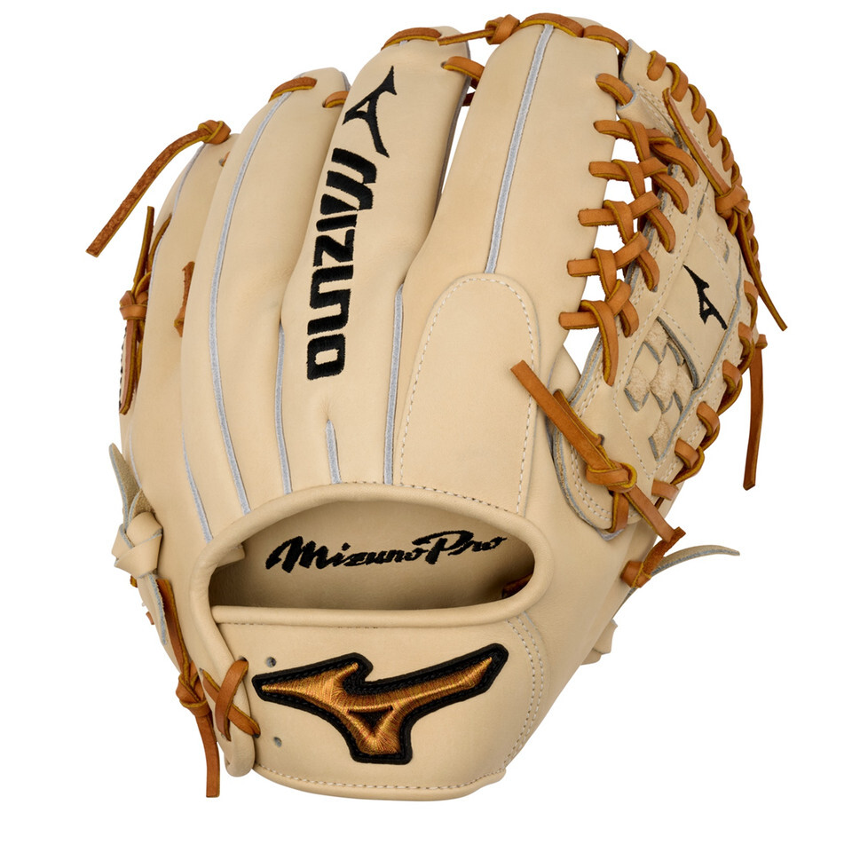 GMP-1000D-RightHandThrow Mizuno Pro Baseball Glove 12 Inch Tan