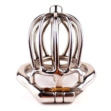 New Male Metal Stealth Lock Chastity Cage Rings Stainless Steel Chastity Device