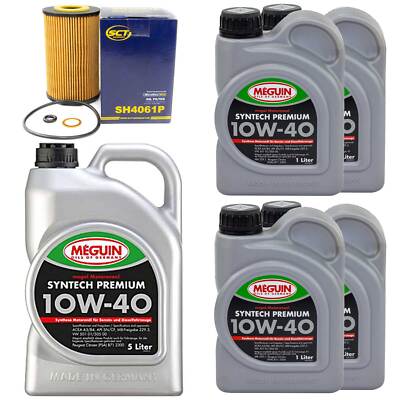 Motoröl Set Syntech 10W-40 Meguin 9 Liter + Ölfilter für Nissan Interstar 115